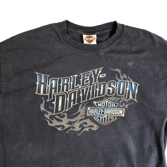 Harley Davidson Long Sleeve XL Myrtle Beach South Carolina Thrashed X Large Y2k - Picture 3 of 8